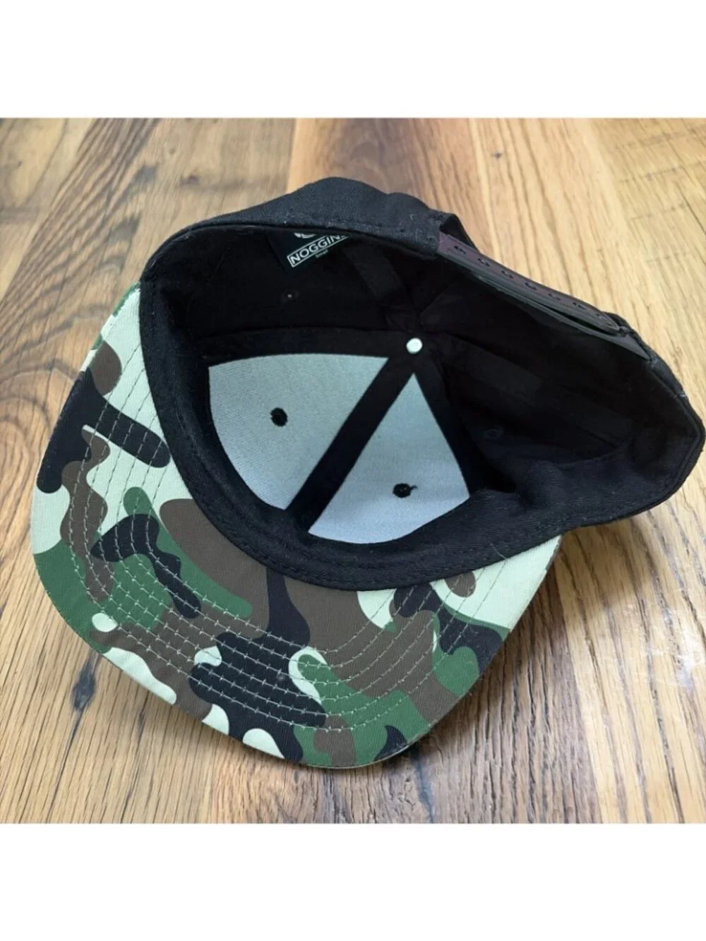 Pop Noggins Kids Snap Back Black Camo Hat Toddler